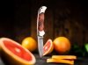 Nóż Böker Optima Burl Birch Bloody Orange Damast